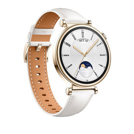  Huawei Watch GT 4 41mm Light Gold White Leather Strap